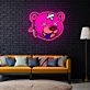 Dead Bear Cartoon Neon Sign X Acrylic Artwork