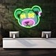 Dead Bear Cartoon Led Neon Acrylic Artwork