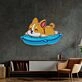 Cute Cat Chilling Led Neon Sign Light Pop Art