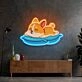 Cute Cat Chilling Led Neon Sign Light Pop Art