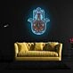 Hamsa Neon X Acrylic Artwork