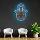 Hamsa Neon X Acrylic Artwork