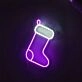 Festive Stocking Glow Neon Sign