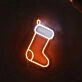 Festive Stocking Glow Neon Sign