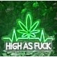 Customize High As Fuck Cannabliss Glow Neon Sign