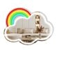 Cloud rainbow Neon Mirror Sign