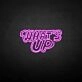 'What's up' neon sign