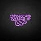 'What's up' neon sign
