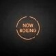 'Now boiling' neon sign