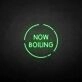 'Now boiling' neon sign