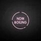 'Now boiling' neon sign