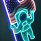 American Astronaut Led Neon Sign Light Pop Art