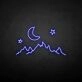 'Moon &amp; Mountain' neon sign