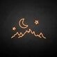 'Moon &amp; Mountain' neon sign