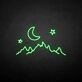 'Moon &amp; Mountain' neon sign