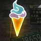 Printed Ice Cream Led Neon Sign Light Pop Art