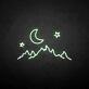 'Moon &amp; Mountain' neon sign