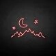 'Moon &amp; Mountain' neon sign
