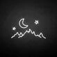 'Moon &amp; Mountain' neon sign