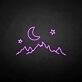 'Moon &amp; Mountain' neon sign