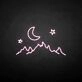 'Moon &amp; Mountain' neon sign