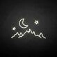 'Moon &amp; Mountain' neon sign