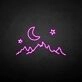 'Moon &amp; Mountain' neon sign