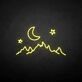 'Moon &amp; Mountain' neon sign