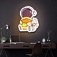 Burger Astronaut Led Neon Sign Light Pop Art