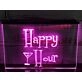 Happy Hour Martini Glass Hanging Neon Sign