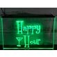 Happy Hour Martini Glass Hanging Neon Sign