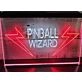 Pinball Wizard Two Tone Hanging Neon Sign
