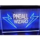 Pinball Wizard Two Tone Hanging Neon Sign