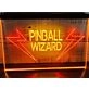 Pinball Wizard Two Tone Hanging Neon Sign