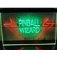 Pinball Wizard Two Tone Hanging Neon Sign