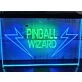 Pinball Wizard Two Tone Hanging Neon Sign