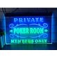 Private Poker Room Two Tone Hanging Neon Sign
