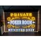 Private Poker Room Two Tone Hanging Neon Sign