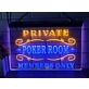 Private Poker Room Two Tone Hanging Neon Sign