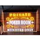 Private Poker Room Two Tone Hanging Neon Sign