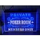 Private Poker Room Two Tone Hanging Neon Sign