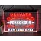Private Poker Room Two Tone Hanging Neon Sign