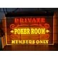 Private Poker Room Two Tone Hanging Neon Sign