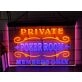 Private Poker Room Two Tone Hanging Neon Sign