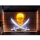 Pirates Skull and Swords Two Tone Hanging Neon Sign