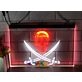 Pirates Skull and Swords Two Tone Hanging Neon Sign