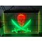 Pirates Skull and Swords Two Tone Hanging Neon Sign