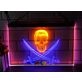 Pirates Skull and Swords Two Tone Hanging Neon Sign