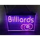 Billiards Two Tone Hanging Neon Sign