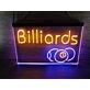 Billiards Two Tone Hanging Neon Sign